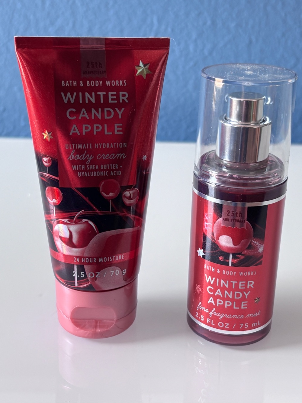 Bath & Body Works Winter Candy Apple Set | Body Cream + Fine Mist